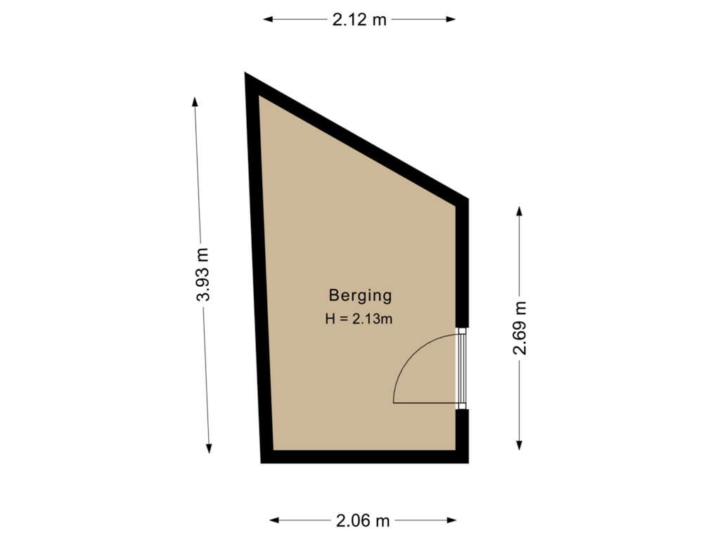 Bekijk plattegrond van Berging van Fellinilaan 106