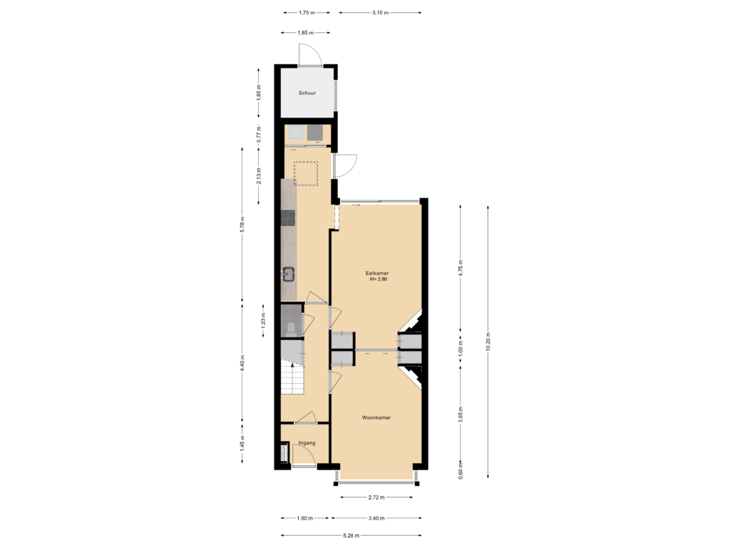 Bekijk plattegrond van Begane grond van Toorenveltstraat 20