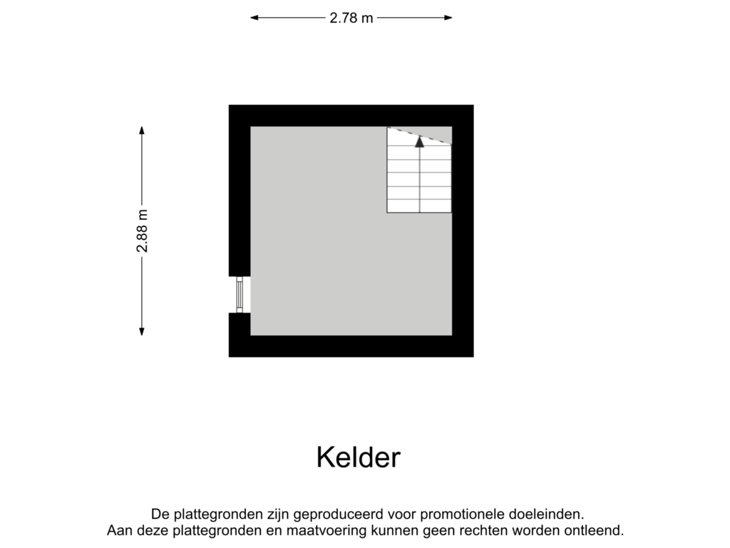 Bekijk plattegrond van Kelder van Kapelstraat 28