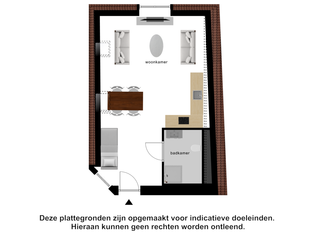 Bekijk plattegrond van Woonverdieping van Lange Geere 1-F