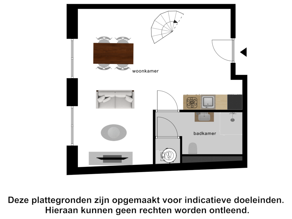 Bekijk plattegrond van 1e woonverdieping van Lange Geere 1-E