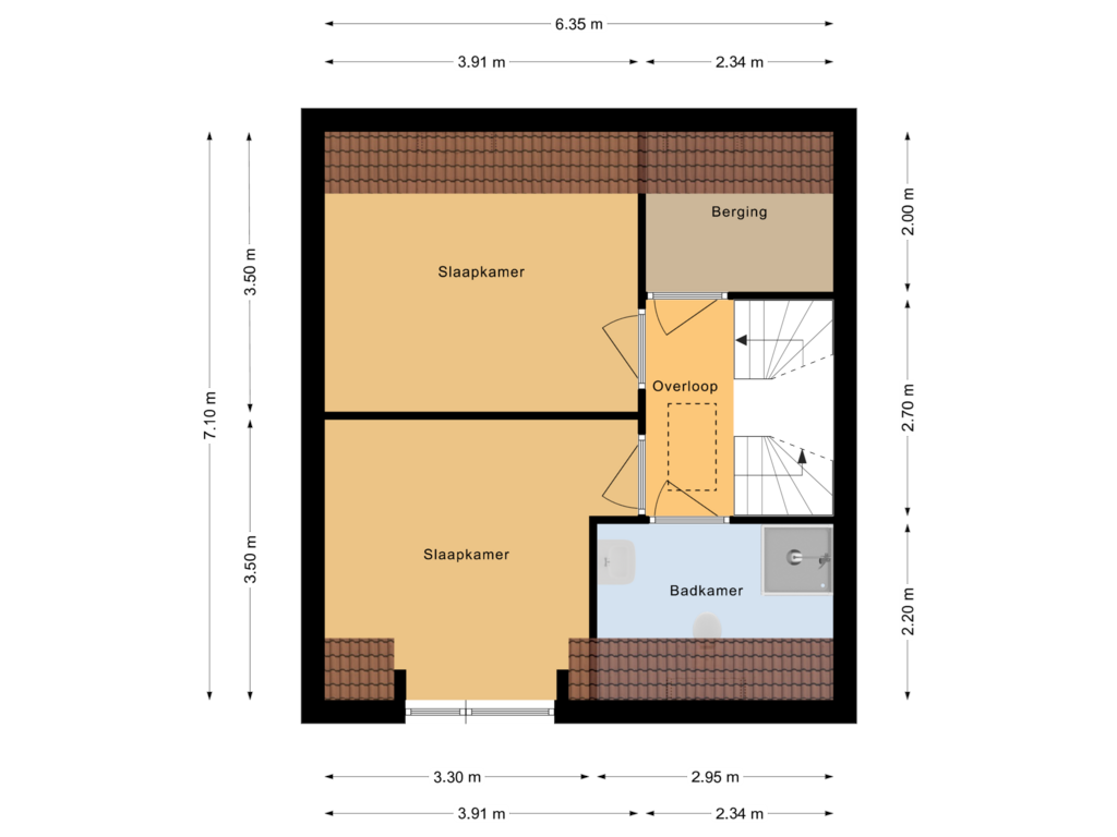 View floorplan of Eerste verdieping of Vuurtoren bwnr. 5