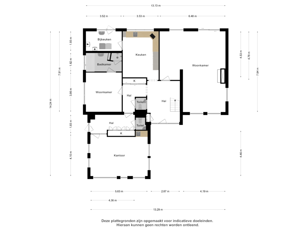 Bekijk plattegrond van Begane grond van Michaelsdreef 13