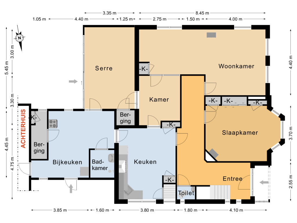 Bekijk plattegrond van Begane grond van Hantumerwei 65