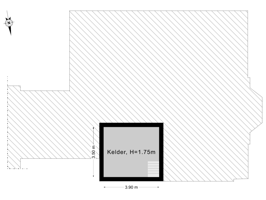 Bekijk plattegrond van Kelder van Hantumerwei 65