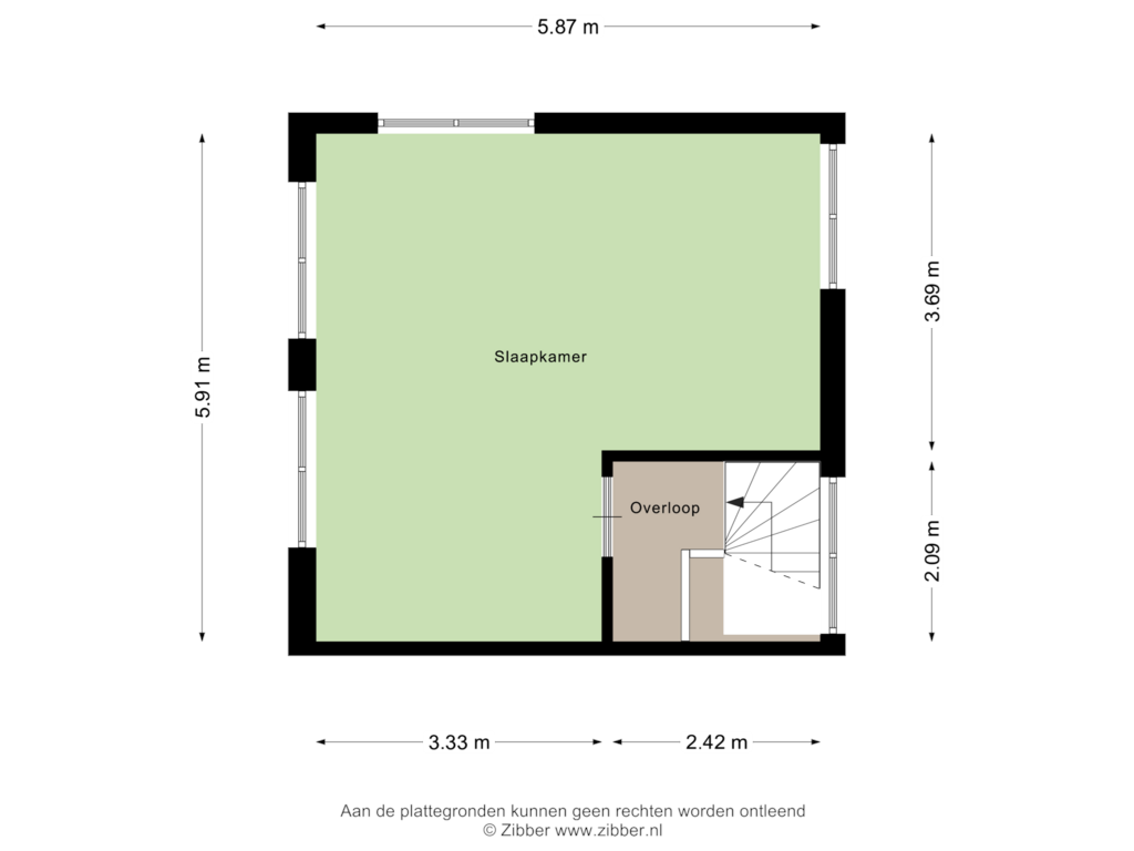 View floorplan of Tweede Verdieping of Griekenlandlaan 30