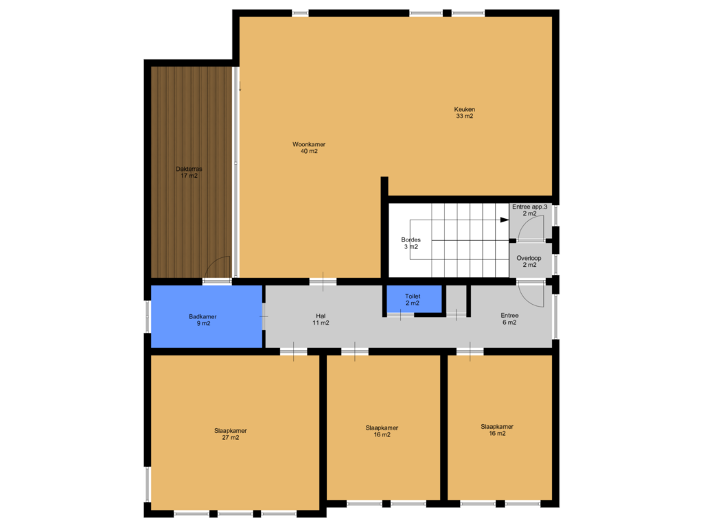 Bekijk plattegrond van 1e verdieping van Leeuwenlaan 8