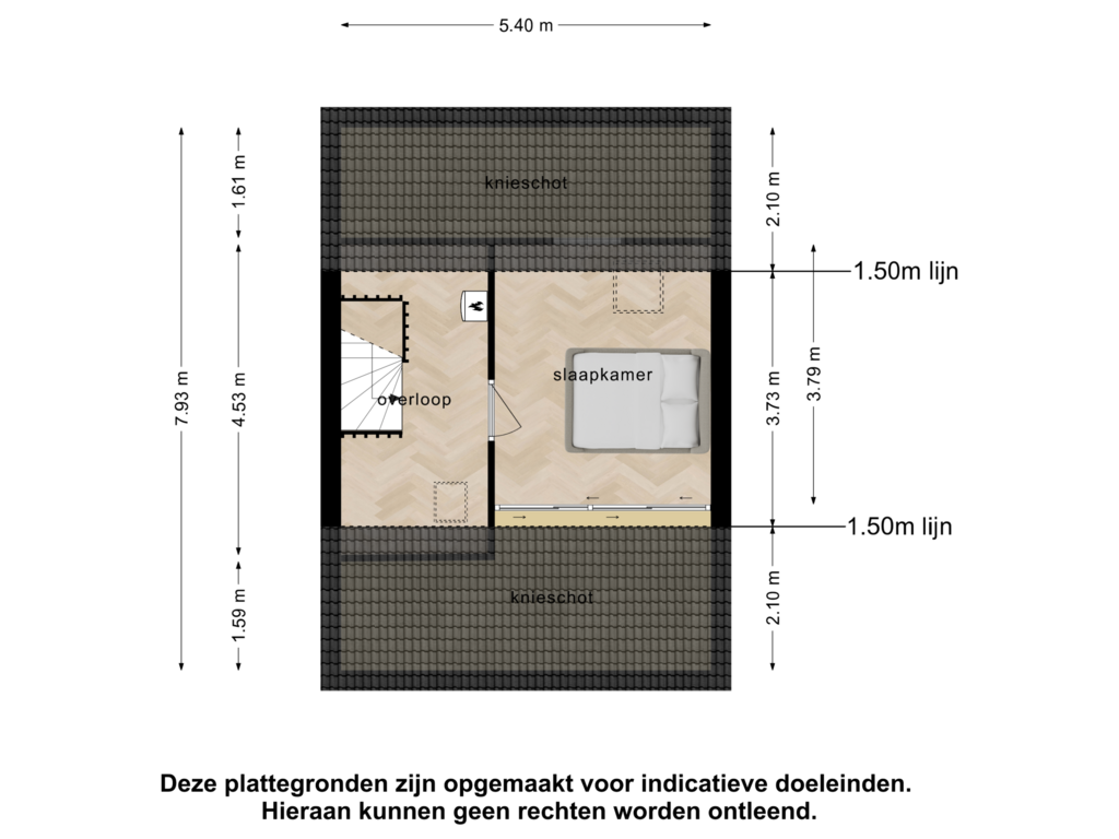 View floorplan of 2e verdieping of Spade 53