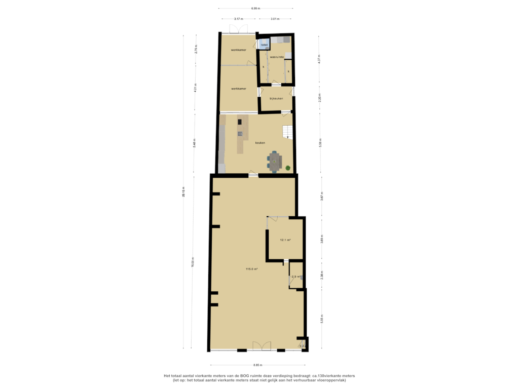 View floorplan of begane grond of Keizersdijk 51