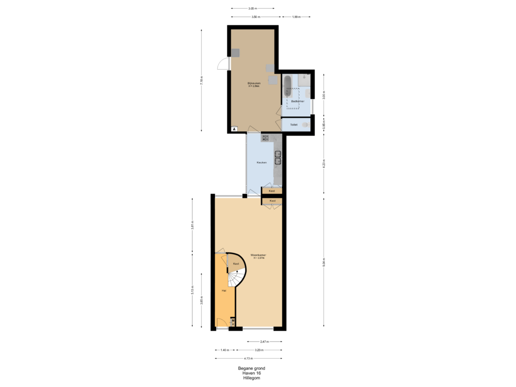 Bekijk plattegrond van Begane grond van Haven 16