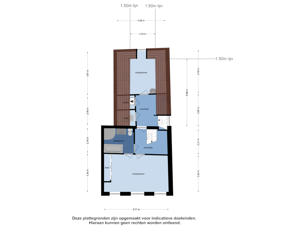 Bekijk plattegrond van Tweede Verdieping van Langeviele 59