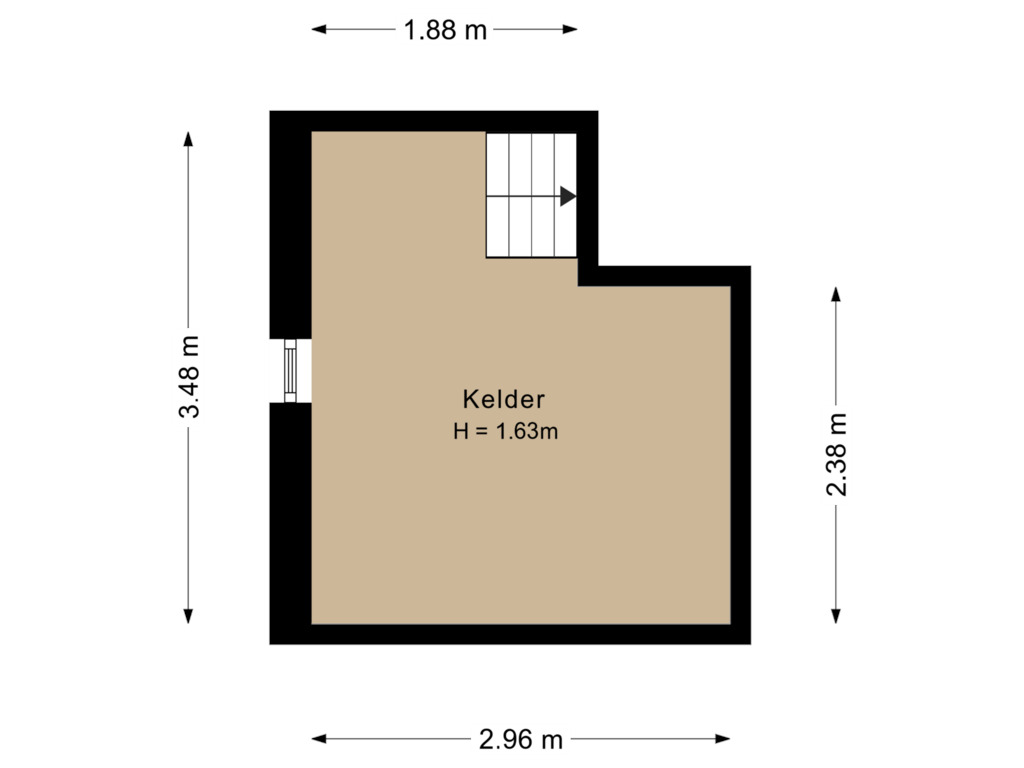 Bekijk plattegrond van Kelder van Edeseweg 206