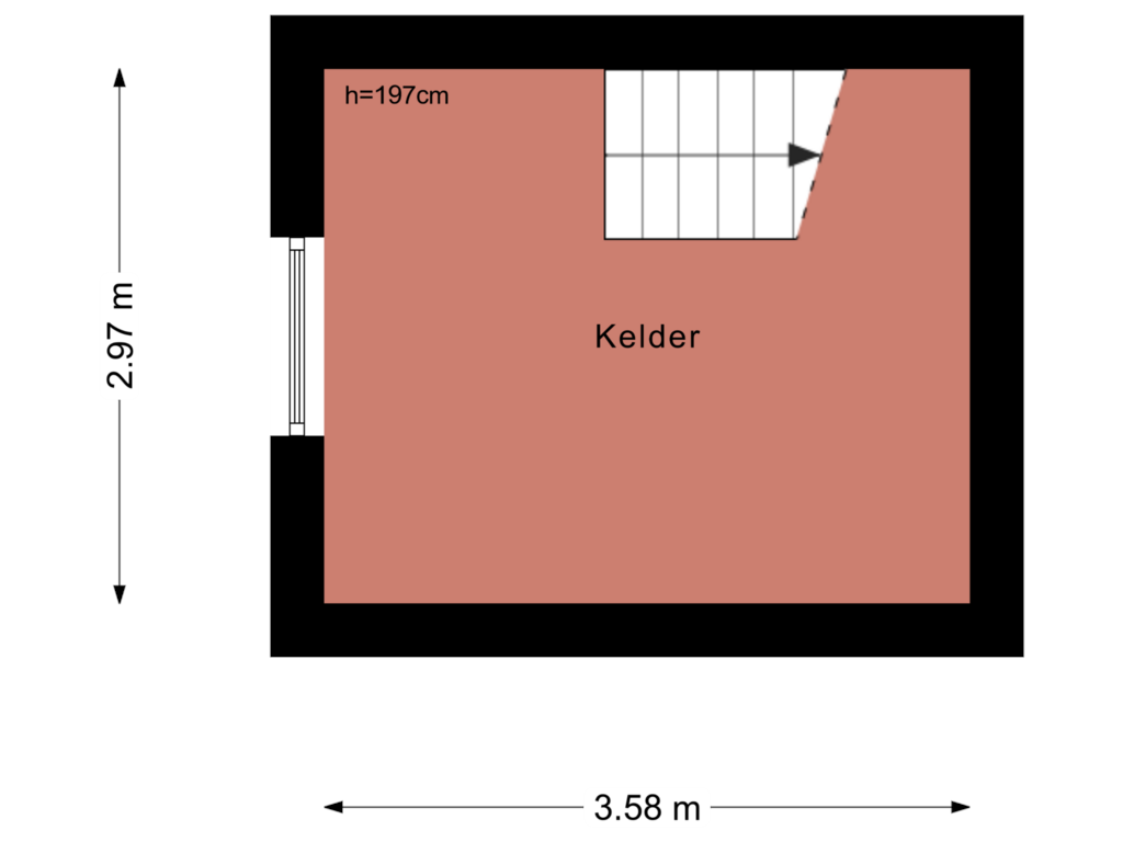 Bekijk plattegrond van Kelder van Parklaan 12