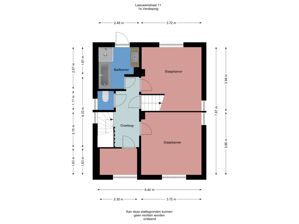 Bekijk plattegrond van 1e Verdieping van Leeuwenstraat 11