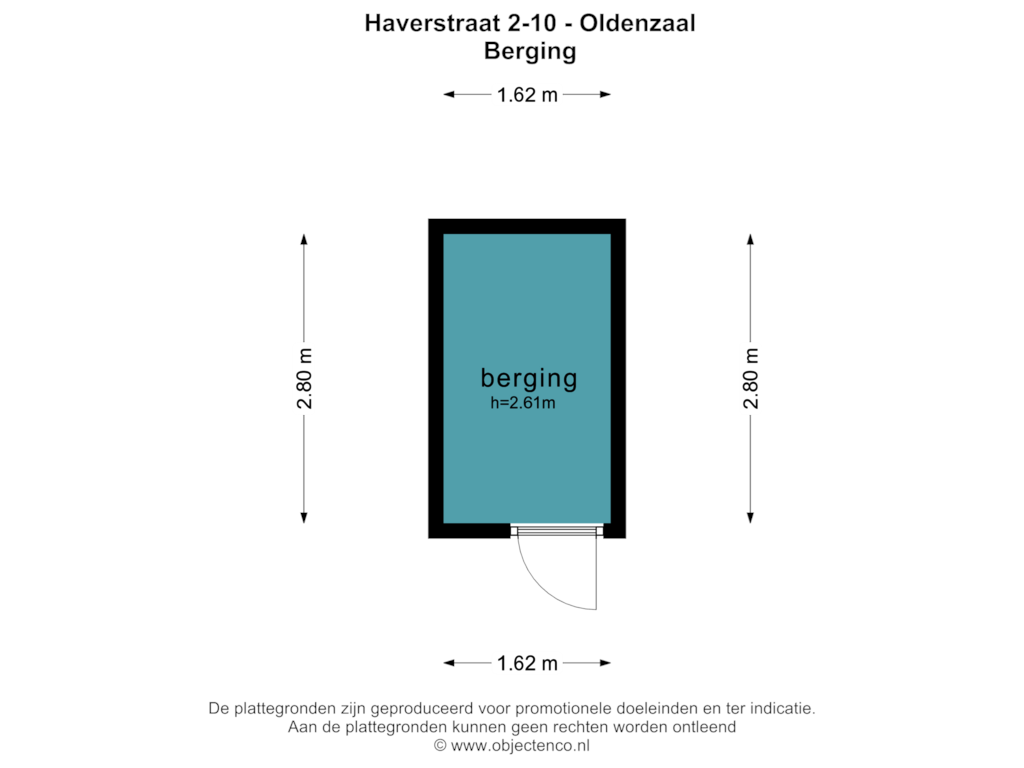 View floorplan of Berging of Haverstraat 2-AP10