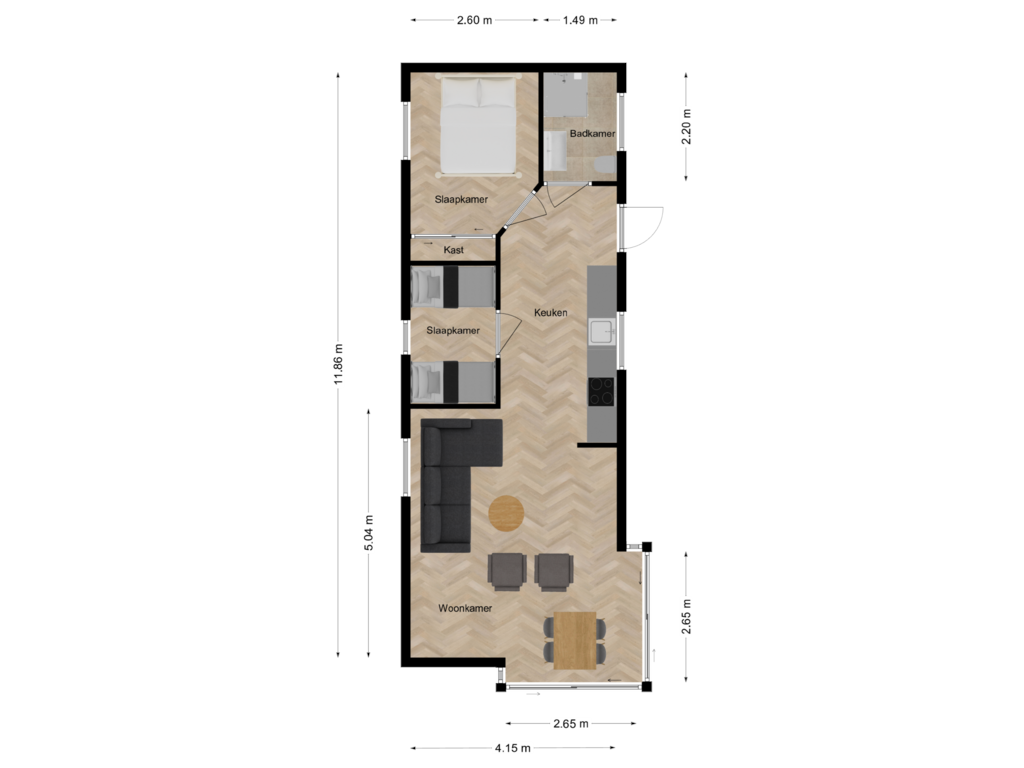 Bekijk plattegrond van First floor van van Haestrechtstraat 24-220