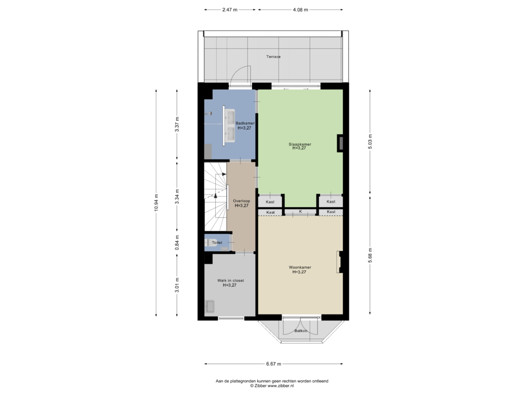 Bekijk plattegrond van Eerste Verdieping van Jacob Damsingel 21