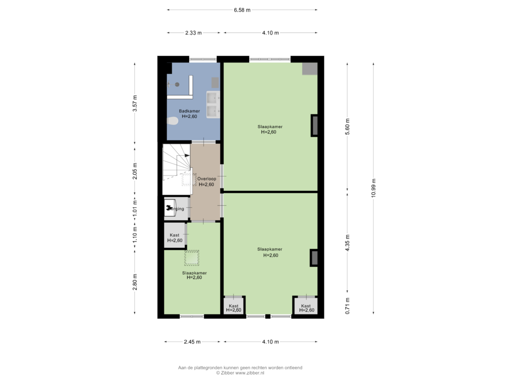 Bekijk plattegrond van Tweede Verdieping van Jacob Damsingel 21