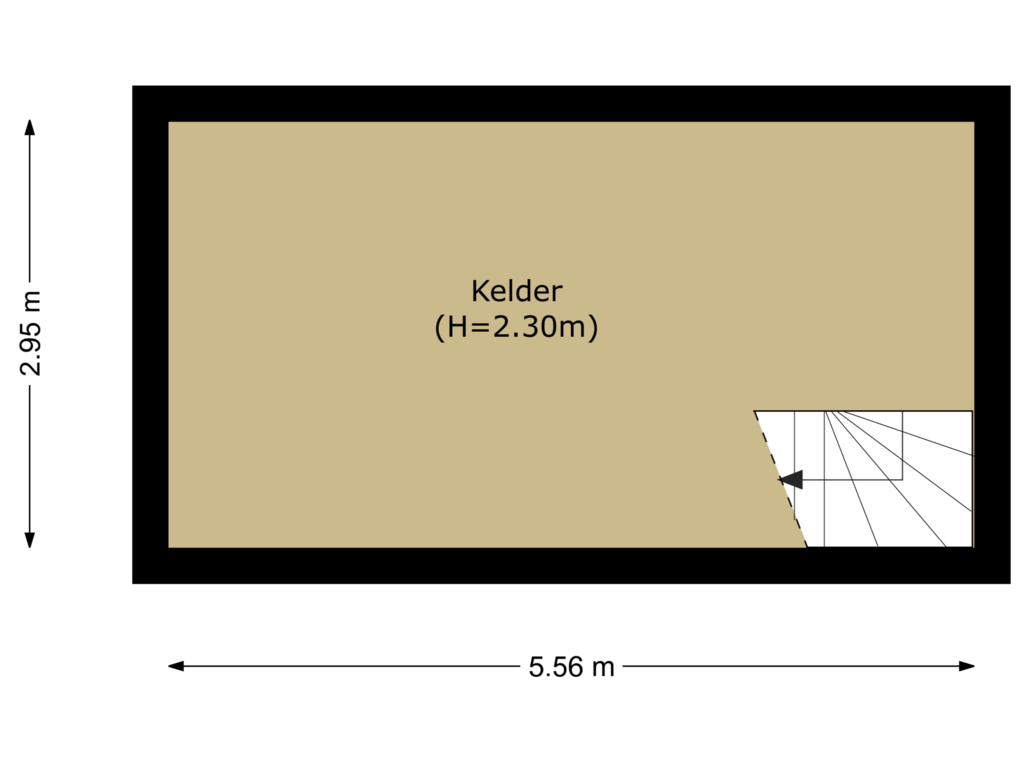 View floorplan of woonhuis - kelder of Albrandswaardseweg 54