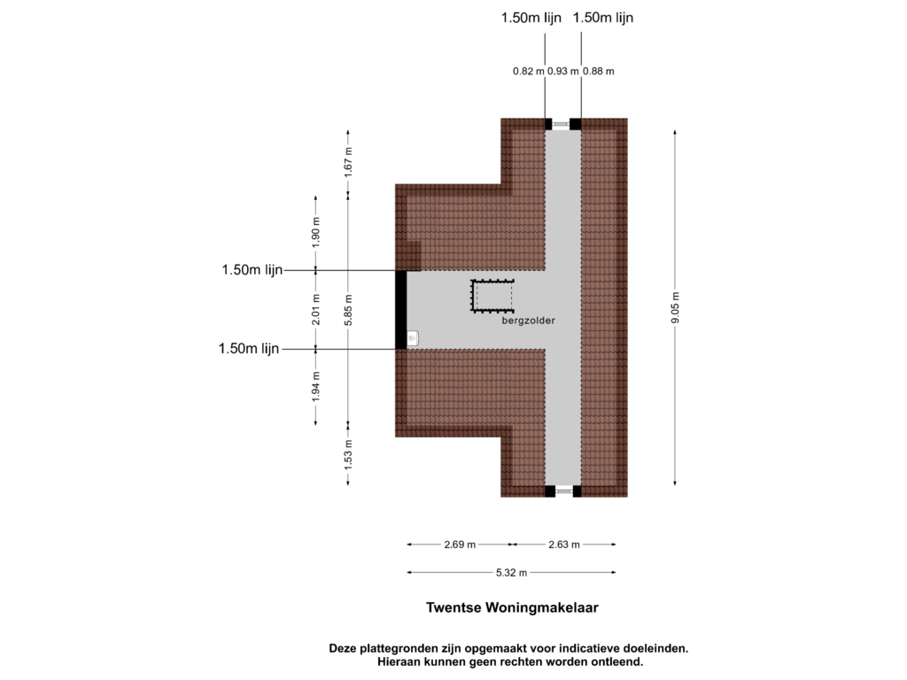 Bekijk plattegrond van 2e verdieping van Spreeuwenstraat 25