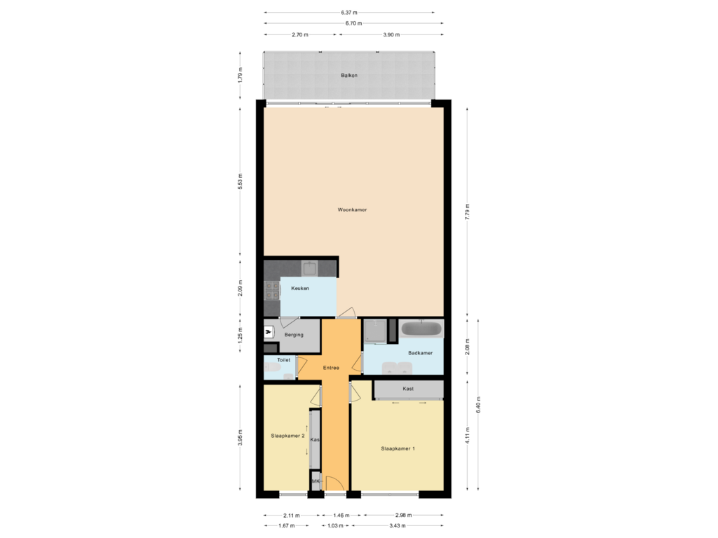 Bekijk plattegrond van Appartement van Bonkelaar 30