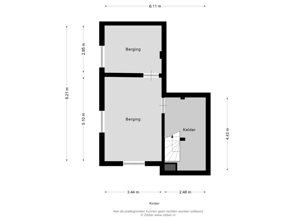 View floorplan of Kelder of Kloosterstraat 1