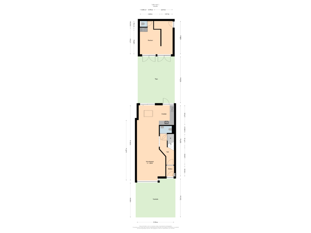 Bekijk plattegrond van Situatie van Valkstraat 3