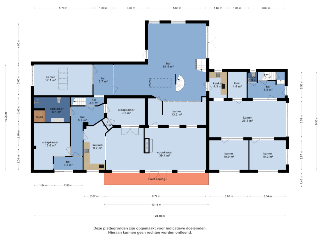 Bekijk plattegrond van Begane grond van Ten Darperweg 82-A