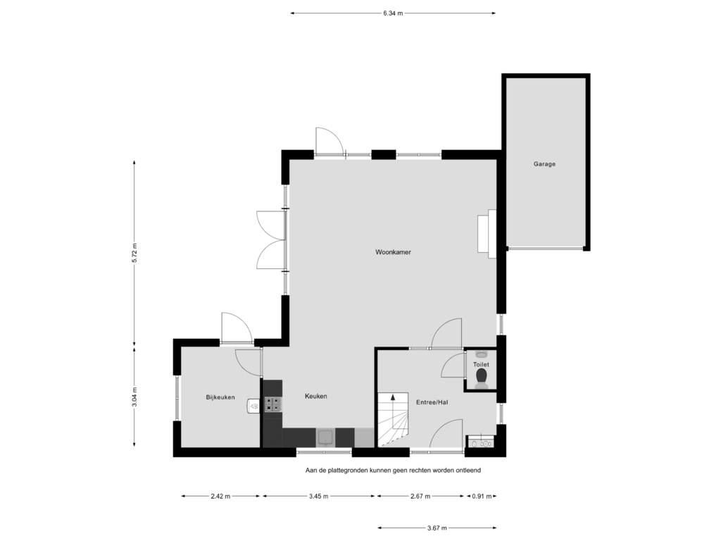 View floorplan of Begane grond of Zwanenbalg 10