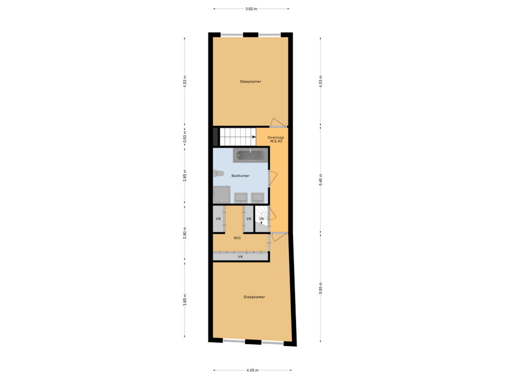 Bekijk plattegrond van 2e Verdieping van Hinthamerstraat 123-A