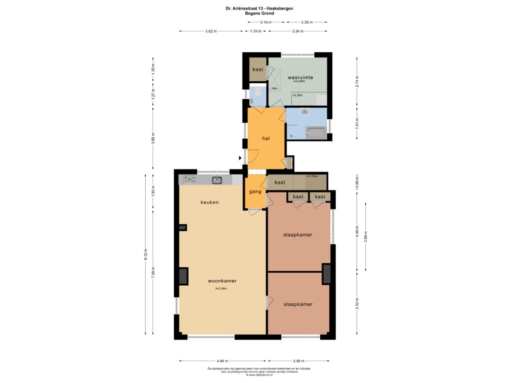 View floorplan of BEGANE GROND of Dr.Ariënsstraat 13