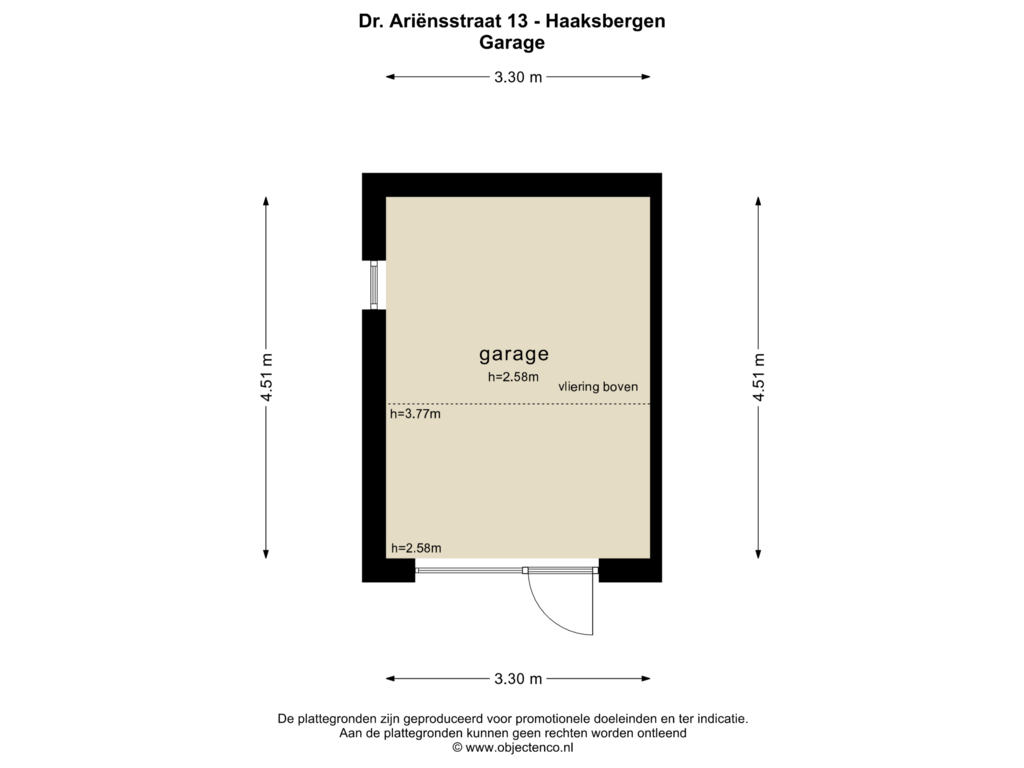 View floorplan of GARAGE of Dr.Ariënsstraat 13