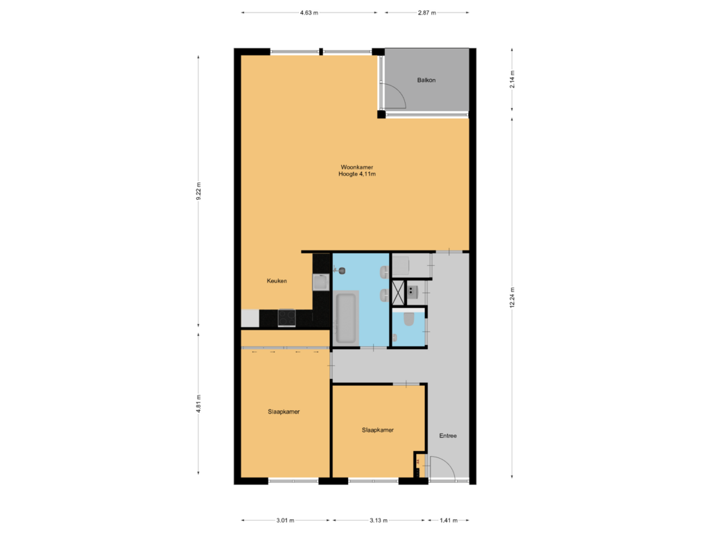 Bekijk plattegrond van 2e verdieping van Nootweg 53-AP11