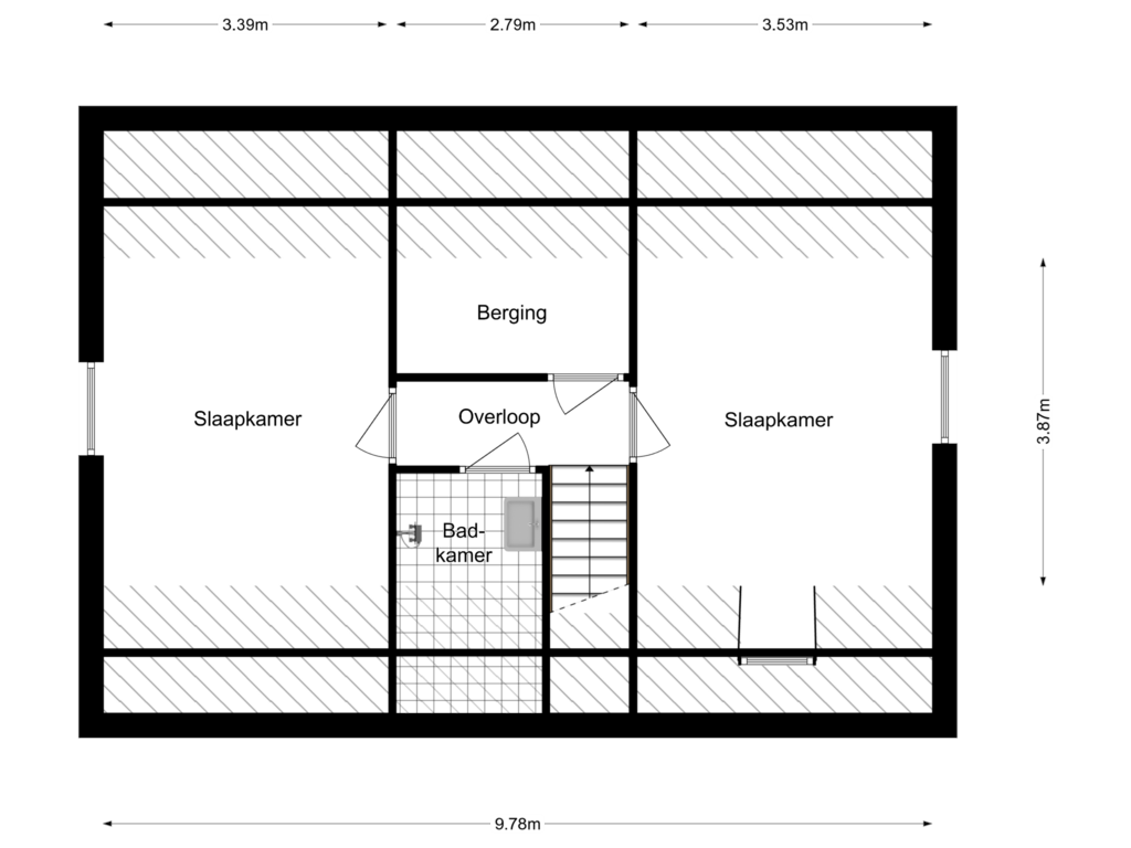 Bekijk plattegrond van 1e Verdieping van Bosrandweg 383 A 418