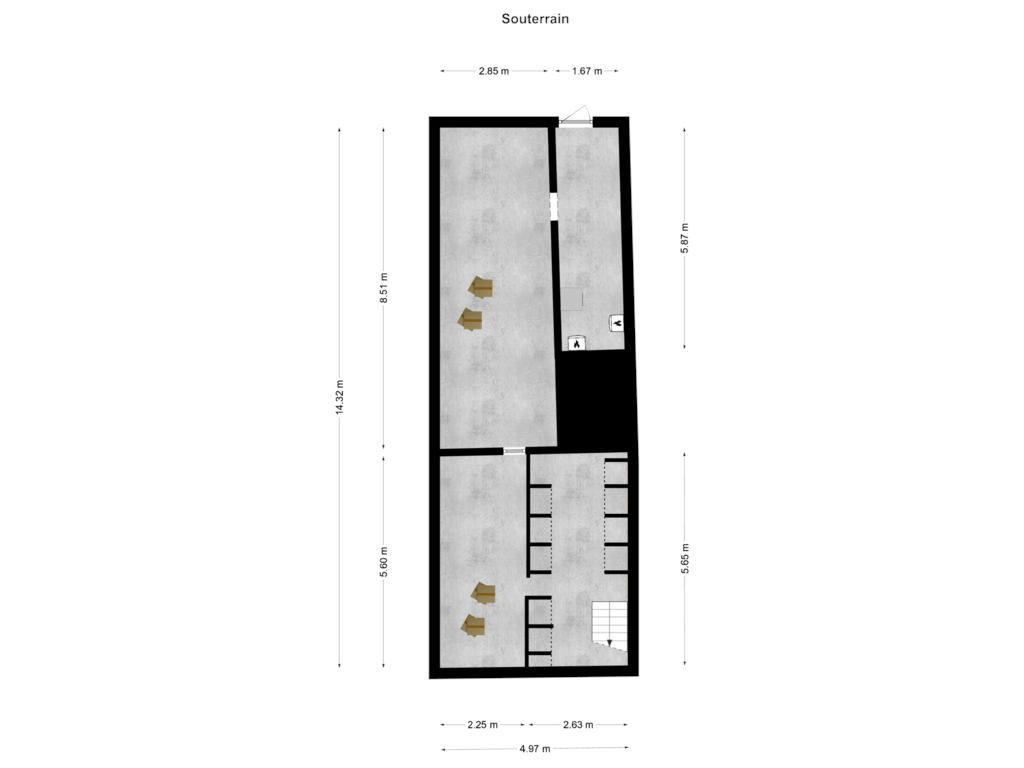 Bekijk plattegrond van Souterrain van Dorpsstraat 20