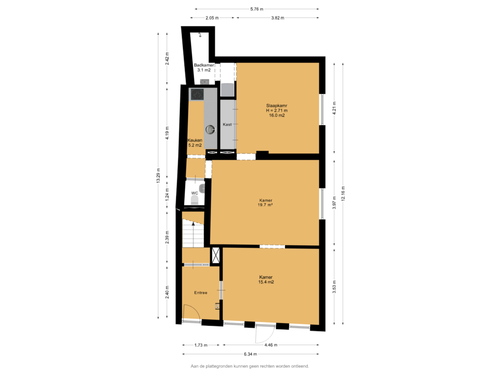 Bekijk plattegrond van Begane Grond van Prinsegracht 134