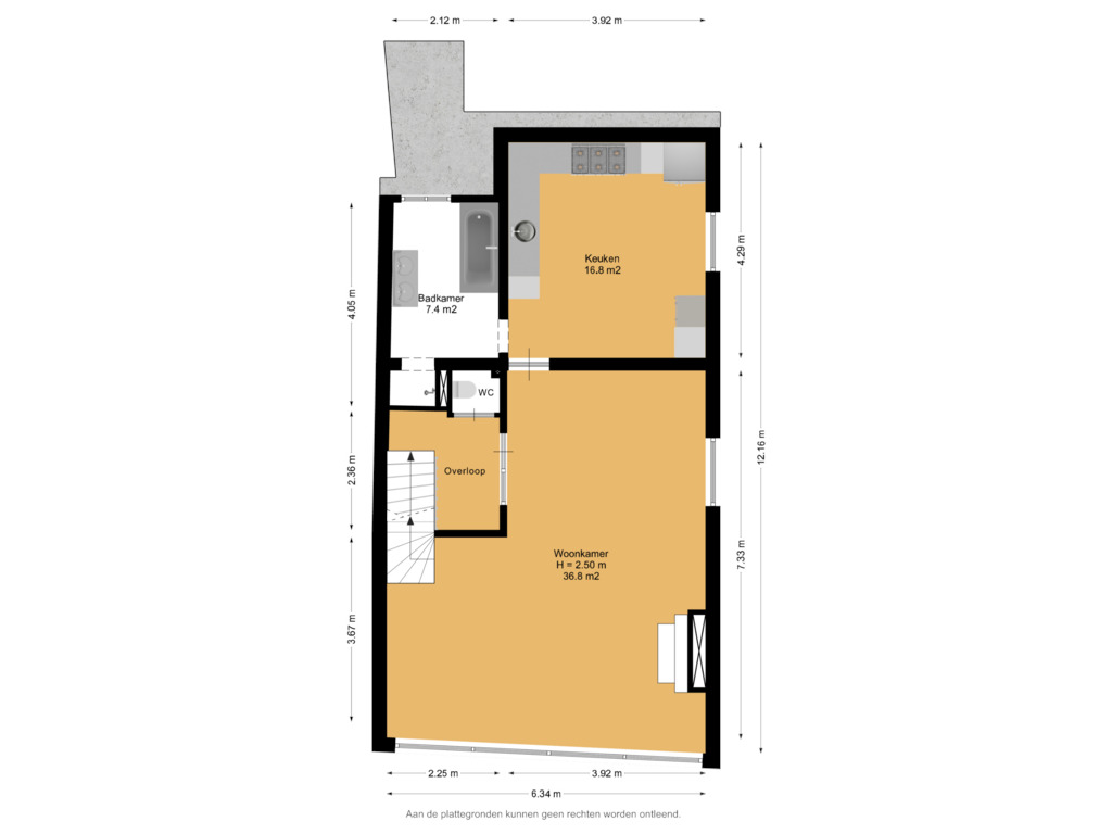 Bekijk plattegrond van 1e Verdieping van Prinsegracht 134