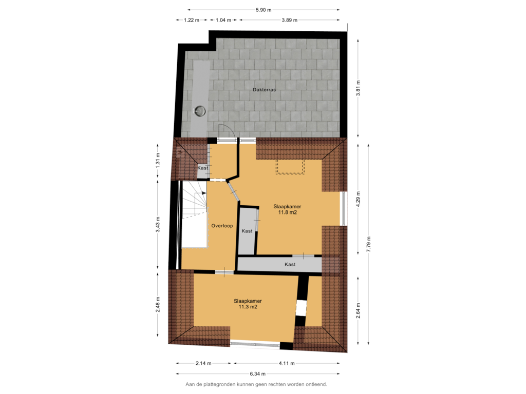 Bekijk plattegrond van 2e Verdieping van Prinsegracht 134