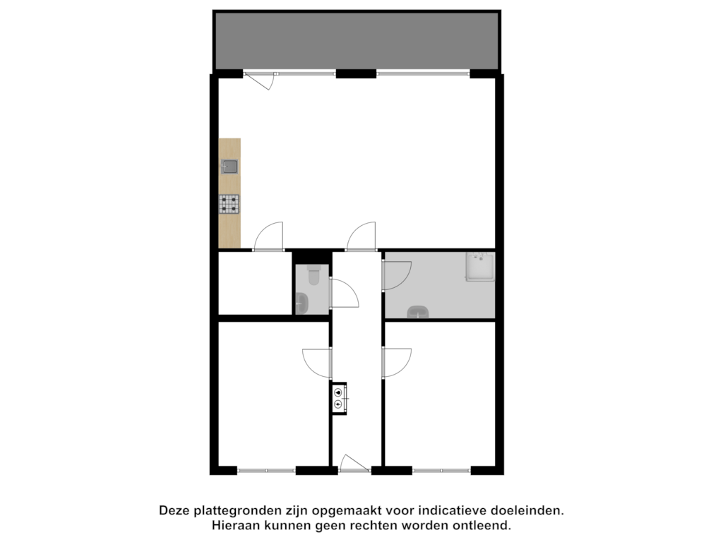 View floorplan of Appartement of Bellamystraat 136