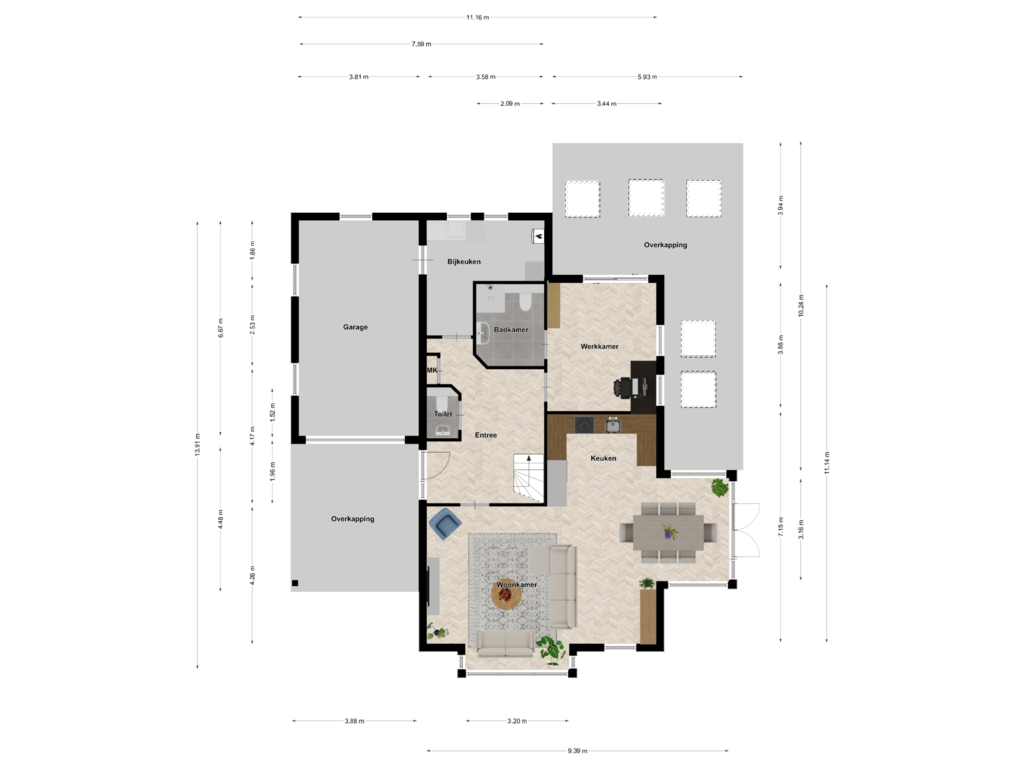 View floorplan of Begane grond of Meerkoet 22