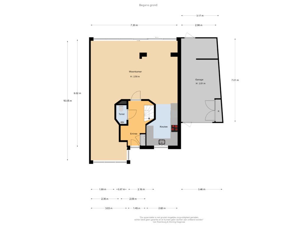 Bekijk plattegrond van Begane grond van De Biezen 23