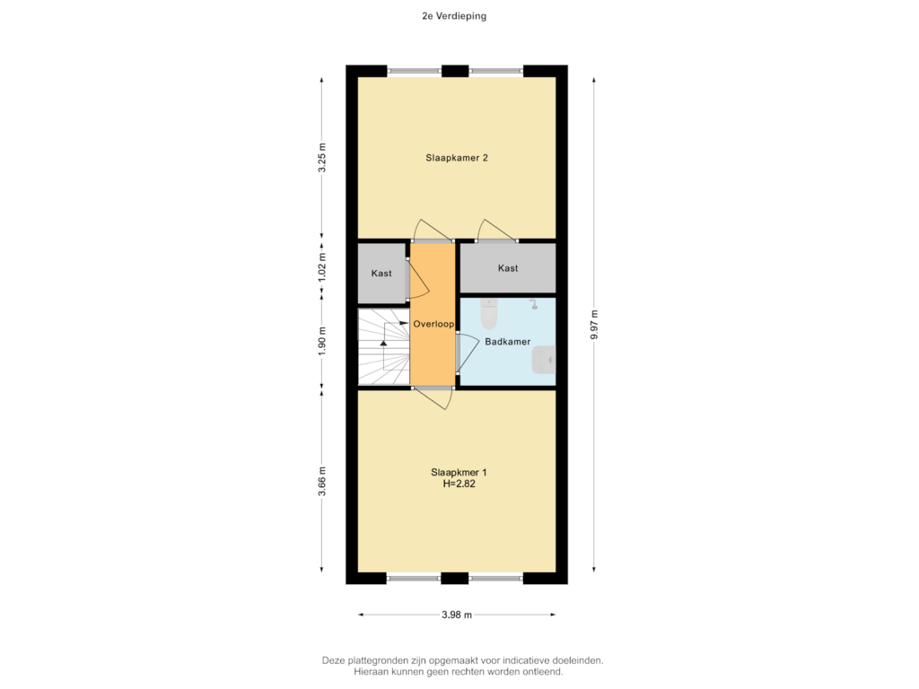 Bekijk plattegrond van 2e Verdieping van Markt 73