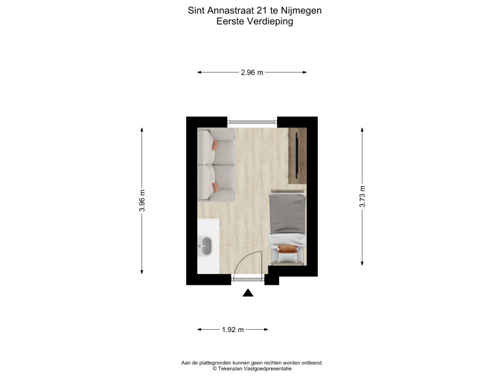 View floorplan of Eerste Verdieping of St. Annastraat 21