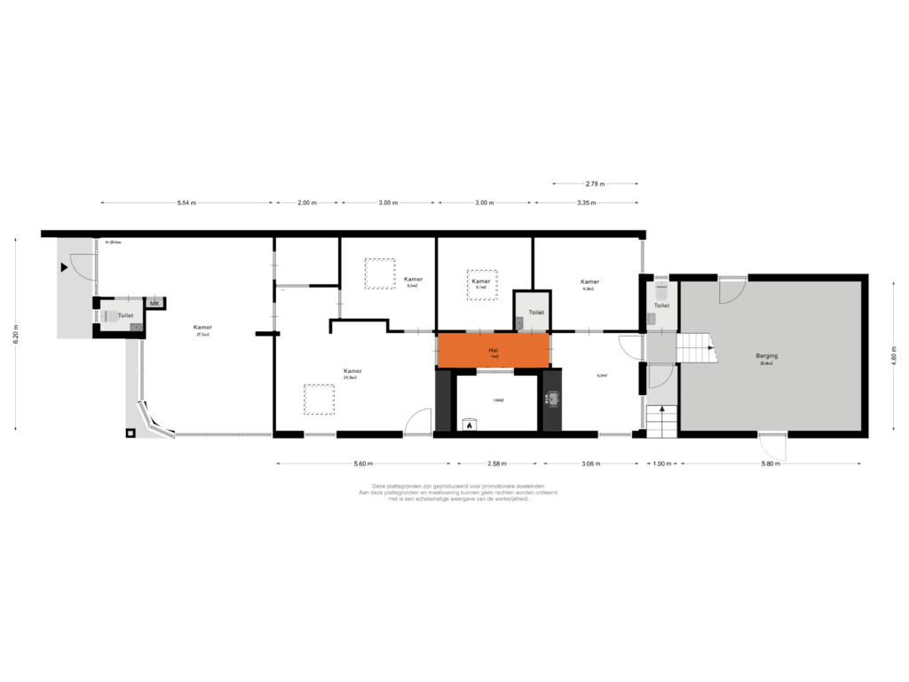 View floorplan of Bijgebouw of Kerkewijk 104