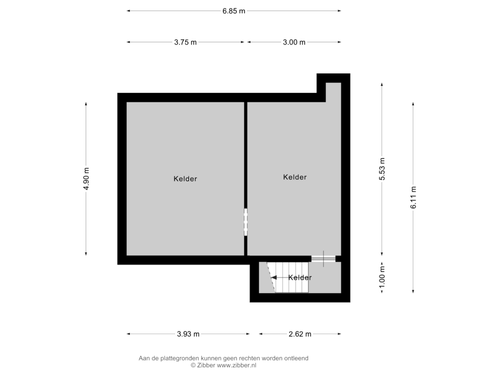 Bekijk plattegrond van Kelder van Bosscheweg 154