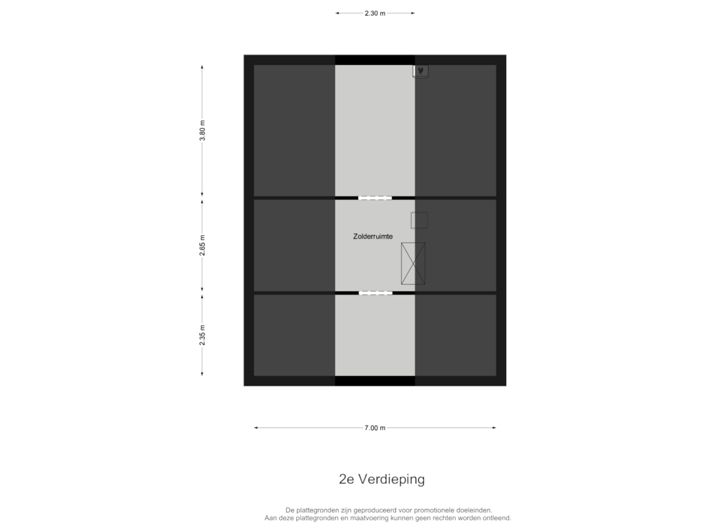 Bekijk plattegrond van 2e Verdieping van Achterstraat 4-A