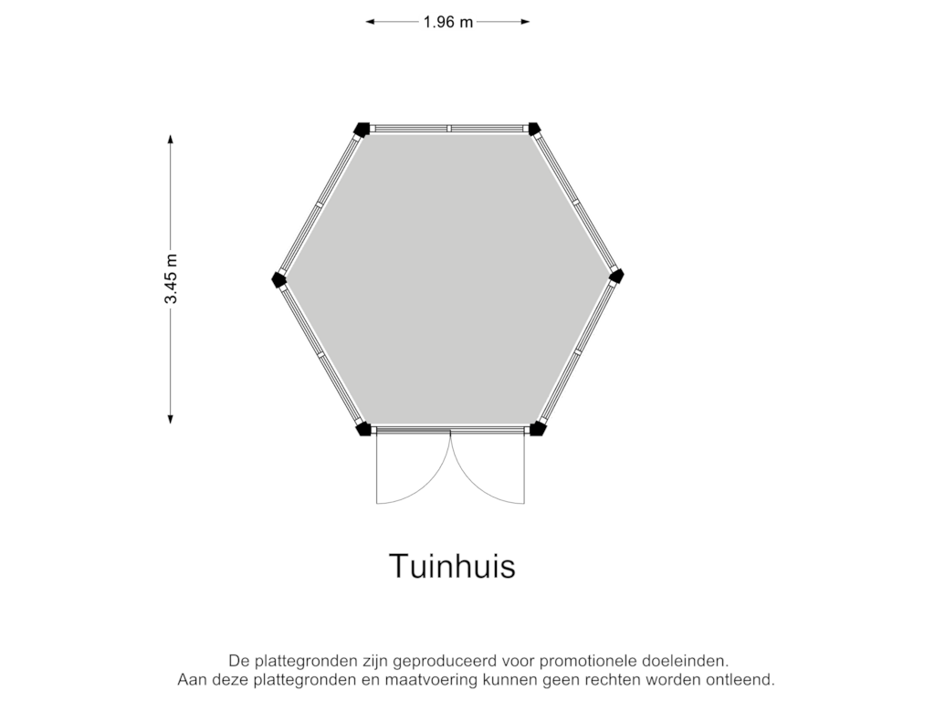 Bekijk plattegrond van Tuinhuis van Achterstraat 4-A