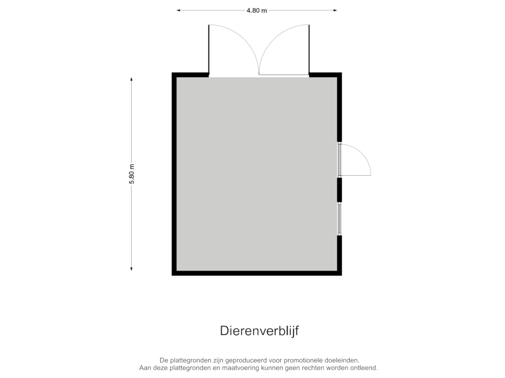 Bekijk plattegrond van Dierenverblijf van Achterstraat 4-A