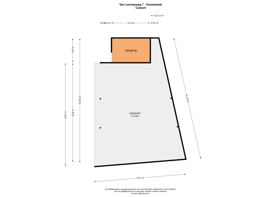 Bekijk plattegrond van CARPORT van van Lennepweg 7