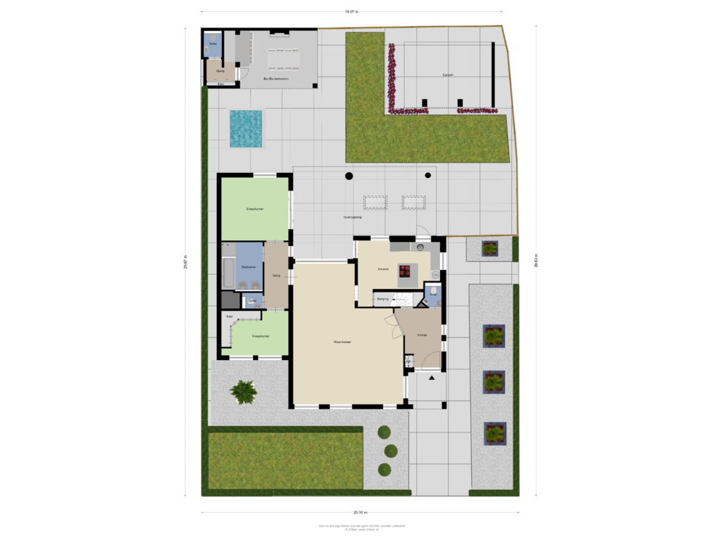 Bekijk plattegrond van Begane Grond-Tuin van Boekweitbeemd 20